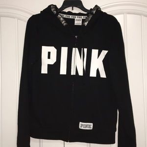 Victoria’s Secret PINK Black Zip Up Jacket